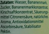 Kiba Banane-Kirsch-Drink Ingredients