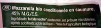 Mozzarella Ingredients