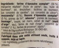 Crackers Country Epeautre Ingredients