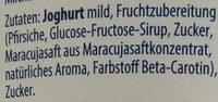 Pfirsich-Maracuja Fruchtjoghurt Mild Ingredients