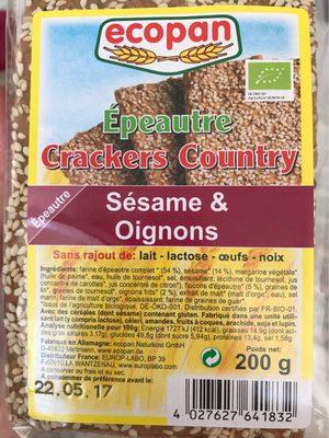 Peautre Crackers Country Ssame & Oignon