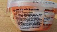 Tomate & Mozzarella Brotaufstrich Ingredients