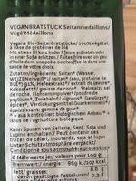 Vg' Mdaillons Seitan Ingredients
