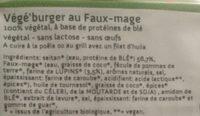 Vg Burger Au Faux Mage Bio Vegan Ingredients