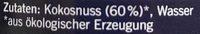 Kokosmilch Ingredients