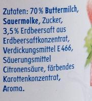 Buttermilch Drink Erdbeere Ingredients