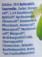 Buttermilch Drink Multifrucht Ingredients