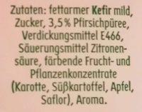 Kefir Drink Pfirsich Ingredients