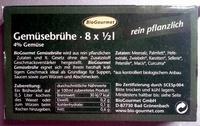 BioGourmet Gemsebrhe Rein Pflanzlich Ingredients
