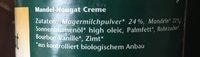 Bio Gourmet, Mandel Nougat Creme Ingredients