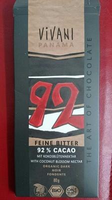 Chocolat Noir 92% Sucre Coco