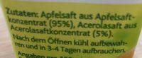 Milder Apfel Ingredients
