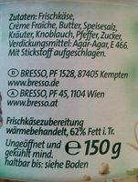 Bresso Feine Kruter Ingredients