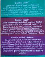 Humus 3 Sorten Ingredients