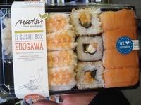 Edogawa, Sushi Box Matsu, (4 Nigri Saumo- 4 Nigris Crevette-2 California Roll- 1 Futomaki) Report Card