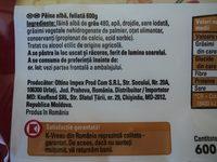 K-Vreau Din Romania Toast Clasic Ingredients