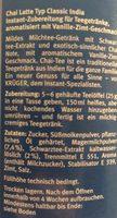 Krger Chai Latte Classic India, 450 G Ingredients