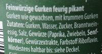 Feinwrzige Gurken Ingredients
