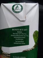 Rote Bete Saft Ingredients