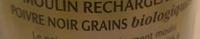 Moulin Poivre Noir En Grains Biologique  Ingredients