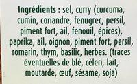 Assaisonnement Volaille Ingredients