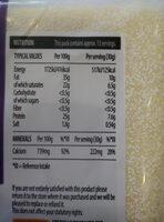 British Extra Mature Cheddar Nutrition Label