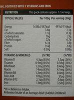Choco Hoops Nutrition Label