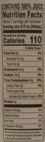 Apple Cider Nutrition Label