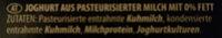 Original Griechisches Joghurt Natur 0% Fett Ingredients