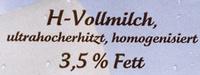 Haltbare Bergbauern Milch 3,5% Fett Ingredients