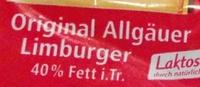 Original Allguer Limburger Ingredients