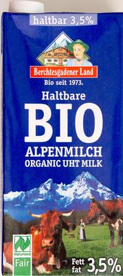Haltbare Bio Alpenmilch
