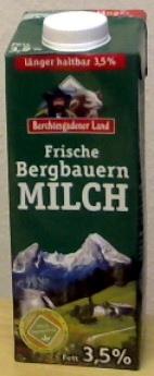Frische Bergbauern Milch