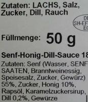 Feinster Lachs Gravad Ingredients