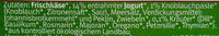 Bio-Frischksezubereitung Kruter Ingredients
