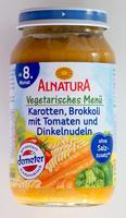 Vegetarisches Men Karotten, Brokkoli Mit Tomaten Und Dinkelnudeln Report Card