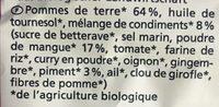 Chips Cuites  La Marmite Piment Mangue Ingredients