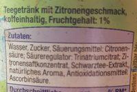 Eistee, Zitrone Ingredients