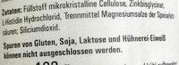 Zink 25-BG Ingredients