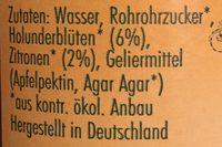 Holunder-blten-gelee Ingredients