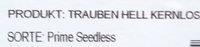 Trauben Hell Kernlos Ingredients