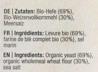 Bio Vollkornhefeflocken Ingredients