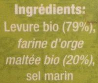 Flocons De Levure Malte Bio Ingredients