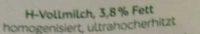 H-Vollmilch 3,8% Ingredients