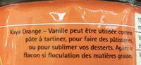 Kaya Cream Orange Vanille Bio Ingredients
