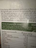 Farine De Ppins De Courge Ingredients