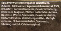 Like Meat Bratwurst Aus Soja Ingredients