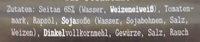 Seitan Smoked Aufschnitt Ingredients