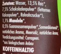 Schoko Mandel Ingredients