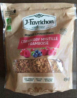 Muesli Croustillant Cranberry Myrtille Framboise